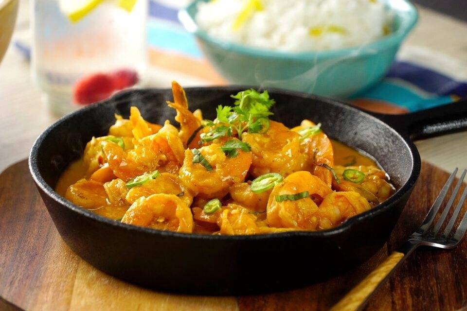 Camarones en Salsa de Coco